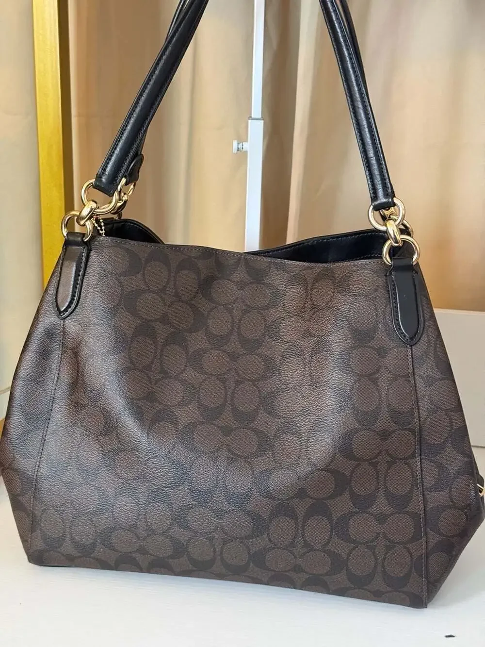 Coach Hallie Shoulder Bag in Signature Canvas
